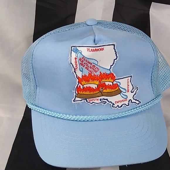 Exxon Baton Rouge Other - Vintage High top, snap-back mesh cap Exxon Fire